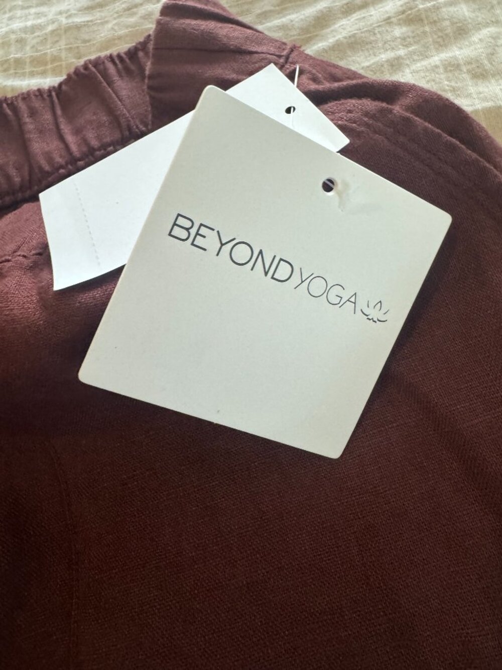 Beyond Yoga Linen Pants in Iced Mocha - Picture 8 of 15